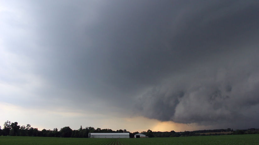 Storm Moving Above Farm